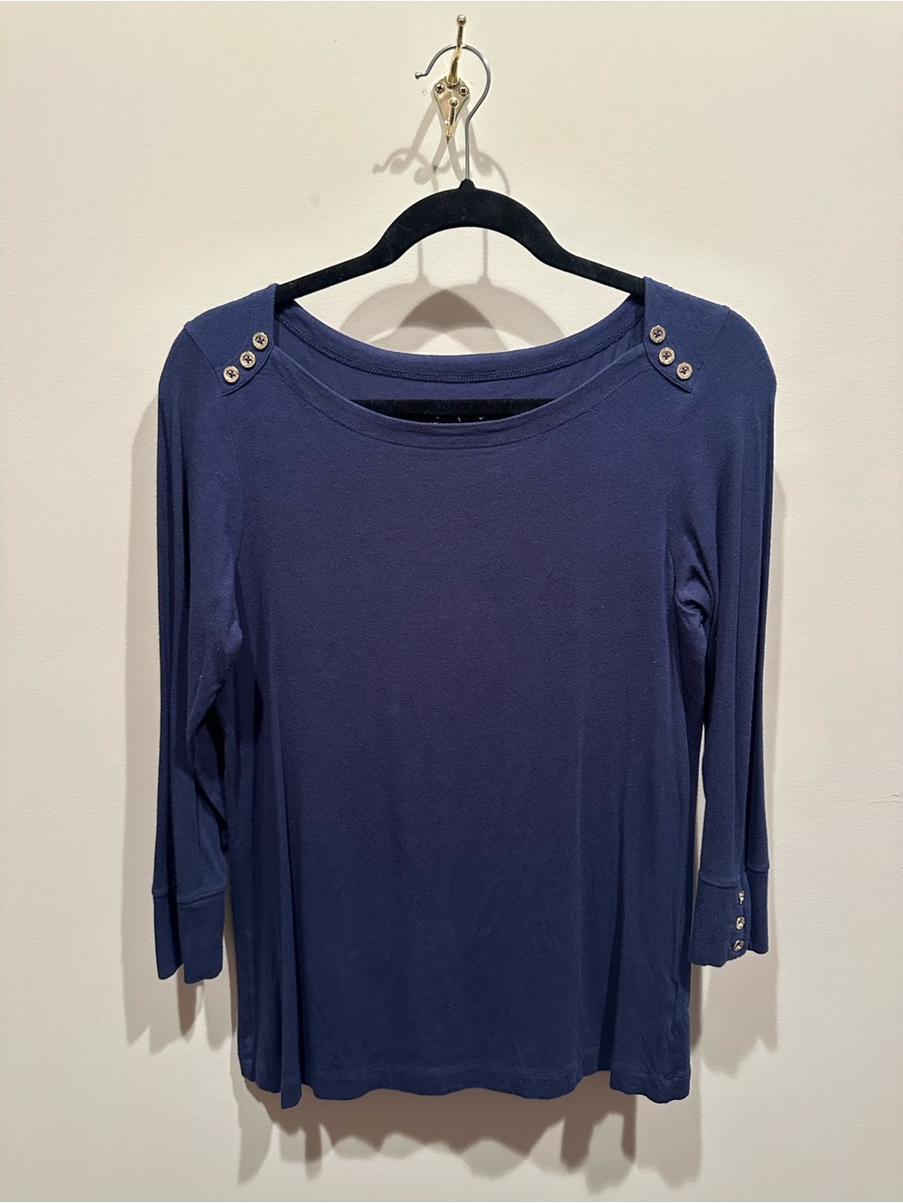Lilly Pulitzer Navy Blue Ling Sleeve Shirt
